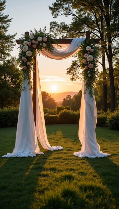 Sunset Wedding arch