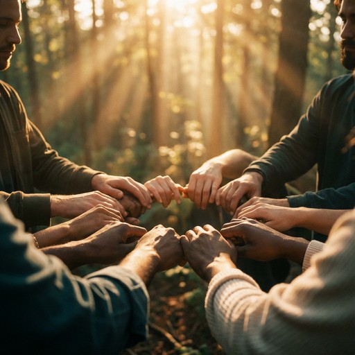 United in Light - hands together